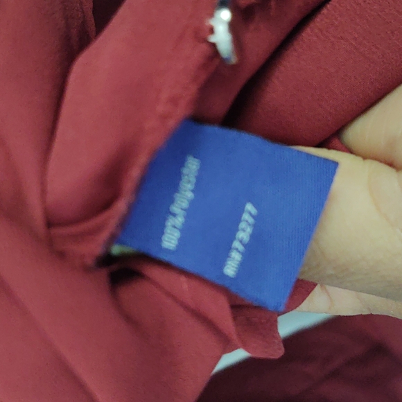 Apt.9 Burnt Orange Red Button up Long sleeve Dress Career Blouse sz S women's - Picture 11 of 14